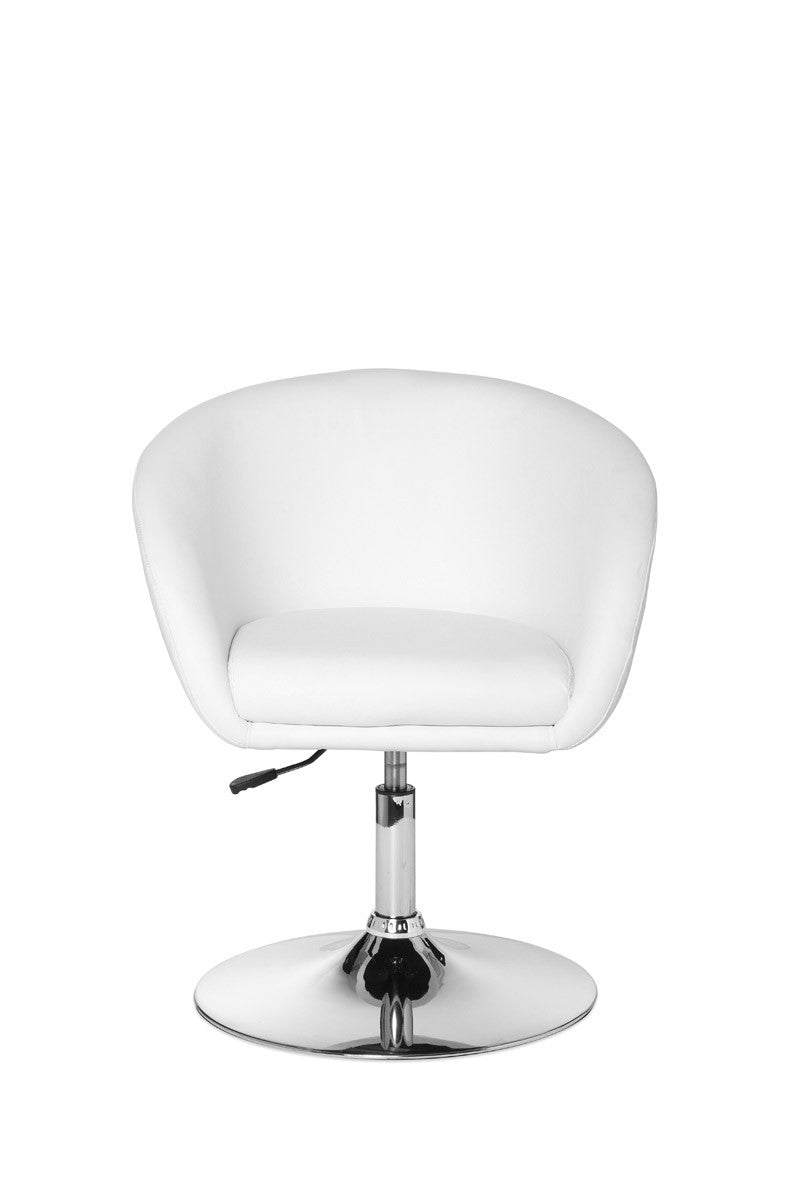 Design Rela mal sessel SPM2.158 Loungesessel Kunstleder Cocktailsessel weiss Sessel Drehbar Esszimmerstuhl 120 kg Clubsessel Leder Optik Drehstuhl Modern Loungesessel Wartezimmerstuhl