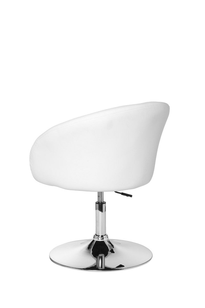 Design Rela mal sessel SPM2.158 Loungesessel Kunstleder Cocktailsessel weiss Sessel Drehbar Esszimmerstuhl 120 kg Clubsessel Leder Optik Drehstuhl Modern Loungesessel Wartezimmerstuhl