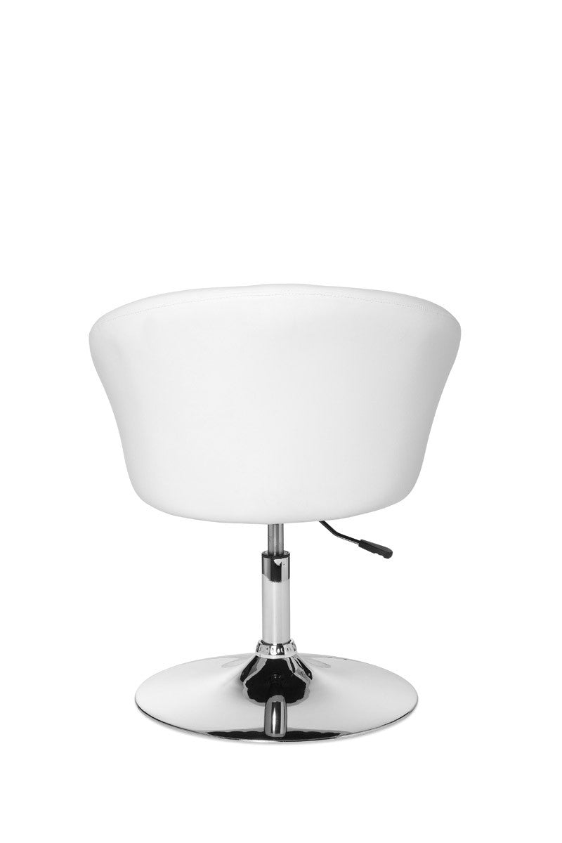 Design Rela mal sessel SPM2.158 Loungesessel Kunstleder Cocktailsessel weiss Sessel Drehbar Esszimmerstuhl 120 kg Clubsessel Leder Optik Drehstuhl Modern Loungesessel Wartezimmerstuhl