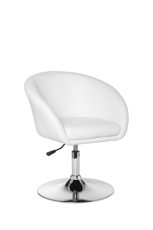 Design Rela mal sessel SPM2.158 Loungesessel Kunstleder Cocktailsessel weiss Sessel Drehbar Esszimmerstuhl 120 kg Clubsessel Leder Optik Drehstuhl Modern Loungesessel Wartezimmerstuhl