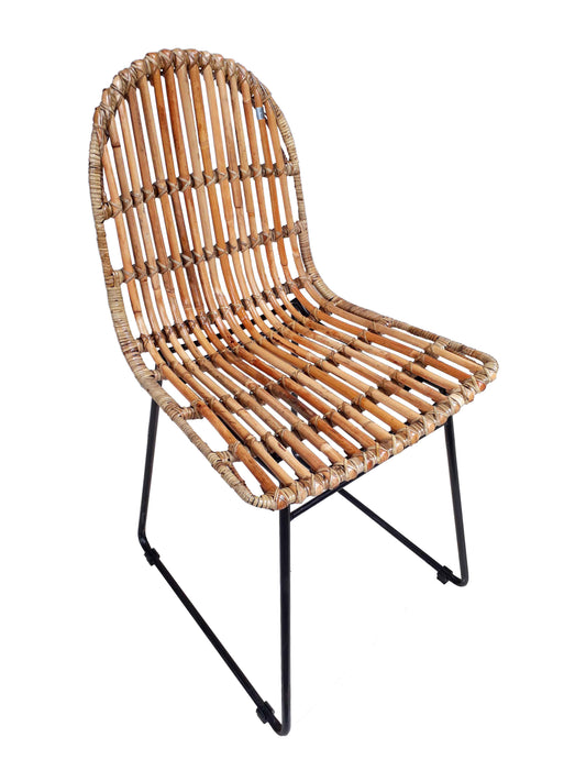 Tom Tailor Stuhl 2er-Set   T-Rattan Chair TOM TAILOR Metallring oben rechts Sitzhoehe 50 cm Sitzbreite vorne 44 hinten 40 cm Sitztiefe 38 cm