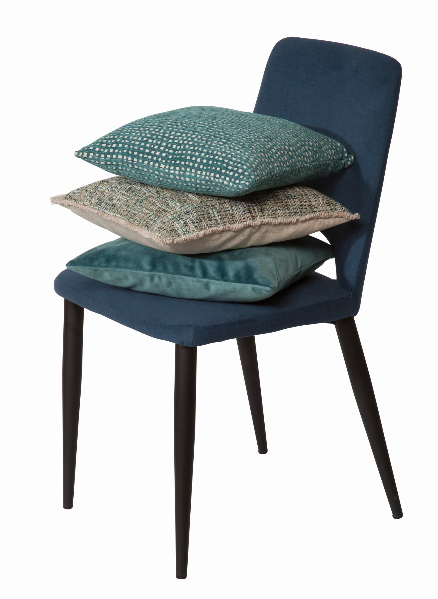 Tom Tailor Stuhl 2er-Set   T-Velvet Chair Sitz und Ruecken gepolstert ink blue Bezug 100Prozent PES TOM TAILOR Flaglabel seitlich Gestellstaerke 25x25 mm Sitzhoehe 47 cm Sitzbreite 46 cm Sitztiefe 47 cm