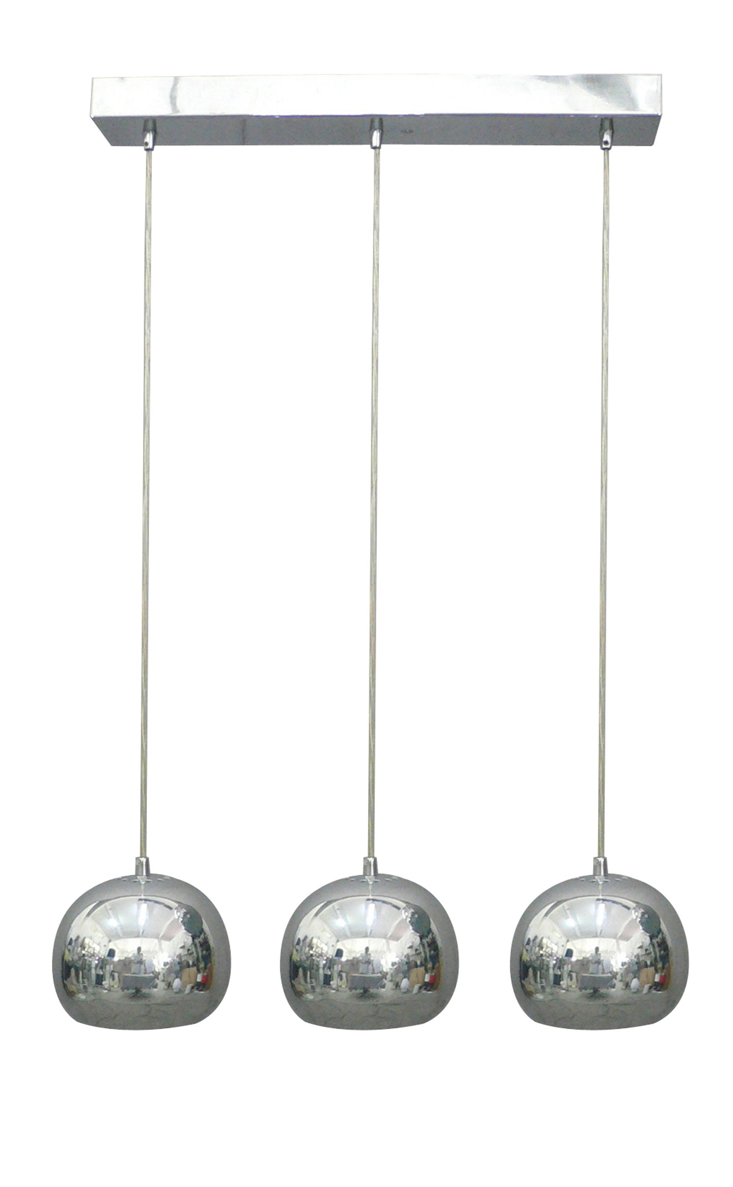 Hängelampe 3 flammig Chrom