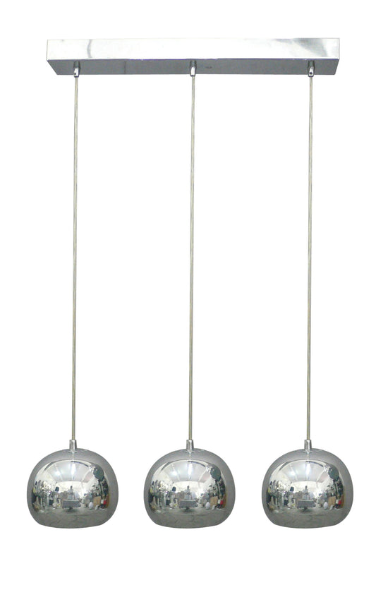 Hängelampe 3 flammig Chrom