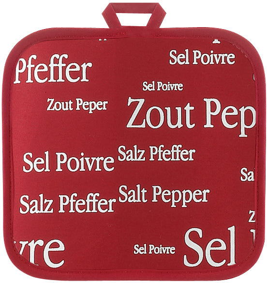 Topflappen Sel & Poivre Rouge 20 X 20