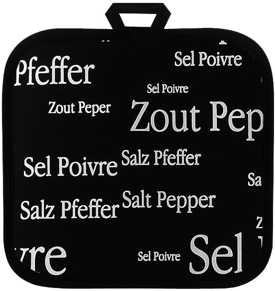 Topflappen Sel & Poivre Noir 20 X 20