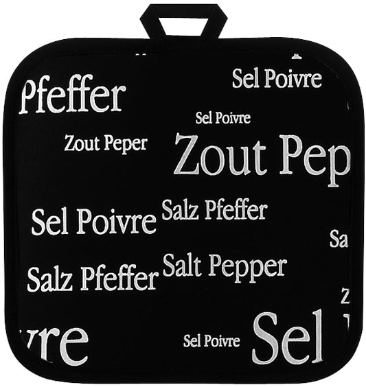 Topflappen Sel & Poivre Noir 20 X 20