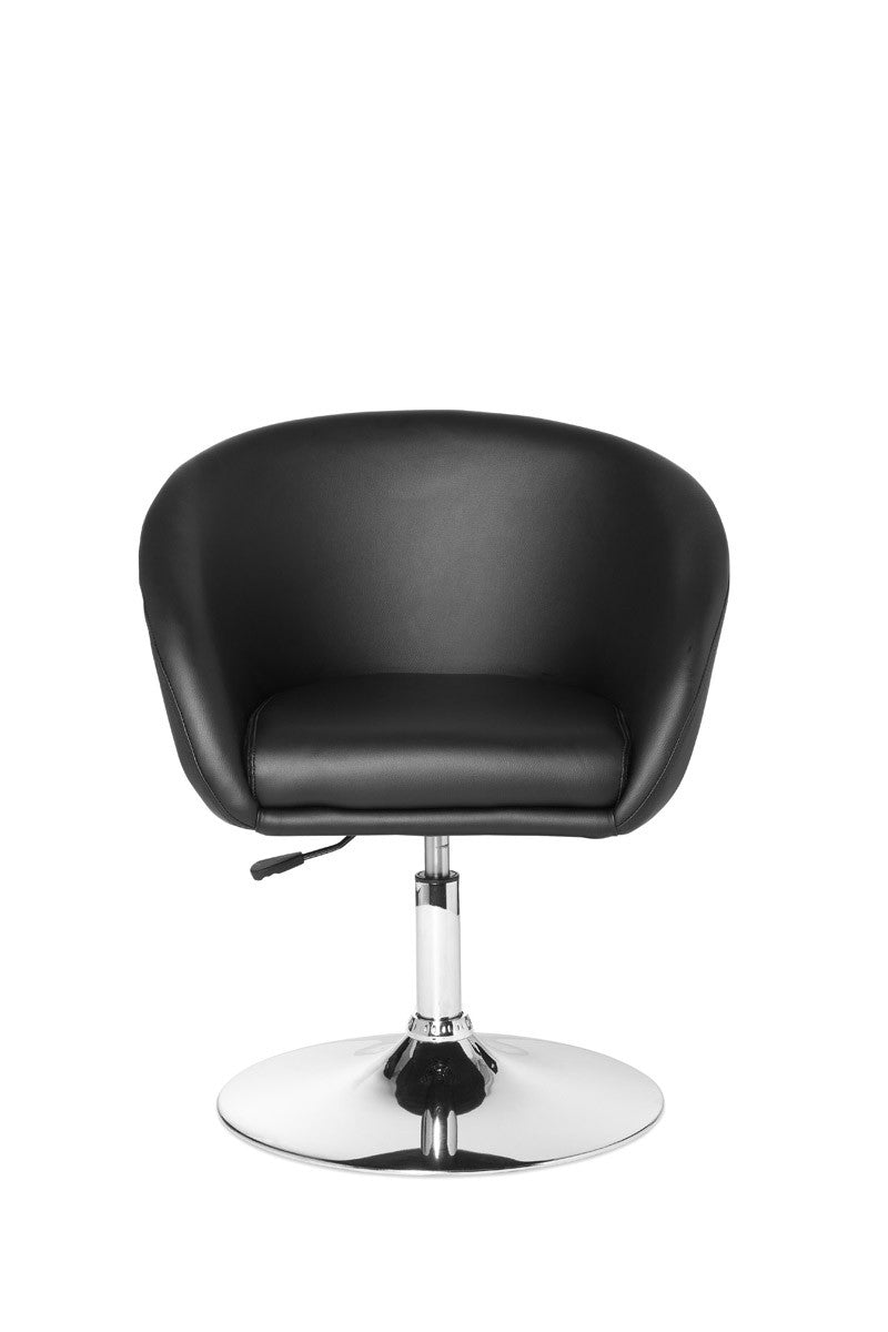 Design Rela mal sessel SPM2.157 Loungesessel Kunstleder Cocktailsessel schwarz Sessel Drehbar Esszimmerstuhl 120 kg Clubsessel Leder Optik Drehstuhl Modern Loungesessel Wartezimmerstuhl