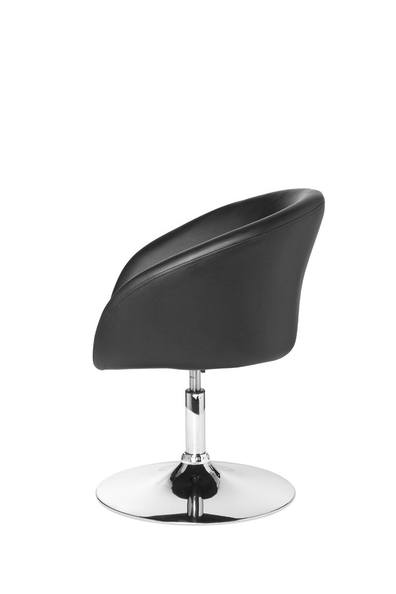 Design Rela mal sessel SPM2.157 Loungesessel Kunstleder Cocktailsessel schwarz Sessel Drehbar Esszimmerstuhl 120 kg Clubsessel Leder Optik Drehstuhl Modern Loungesessel Wartezimmerstuhl