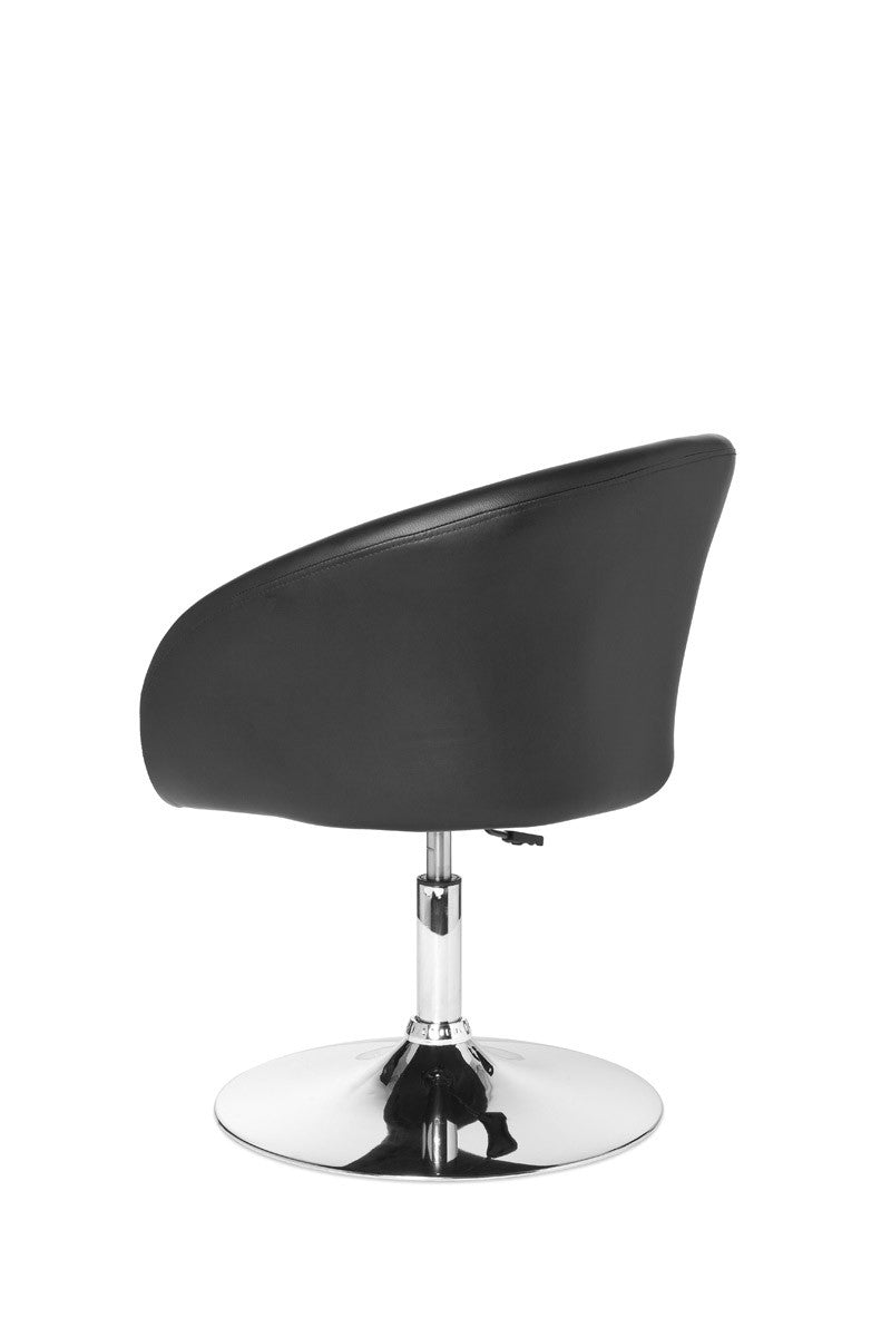 Design Rela mal sessel SPM2.157 Loungesessel Kunstleder Cocktailsessel schwarz Sessel Drehbar Esszimmerstuhl 120 kg Clubsessel Leder Optik Drehstuhl Modern Loungesessel Wartezimmerstuhl