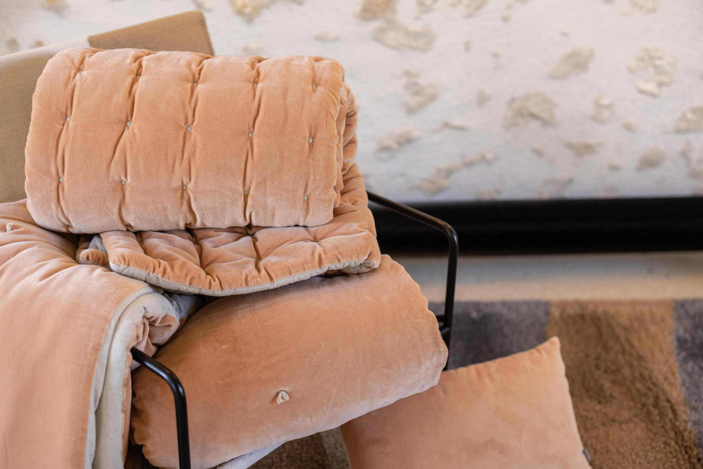 Einfarbiges Kissen Elise Épice 30 X 50