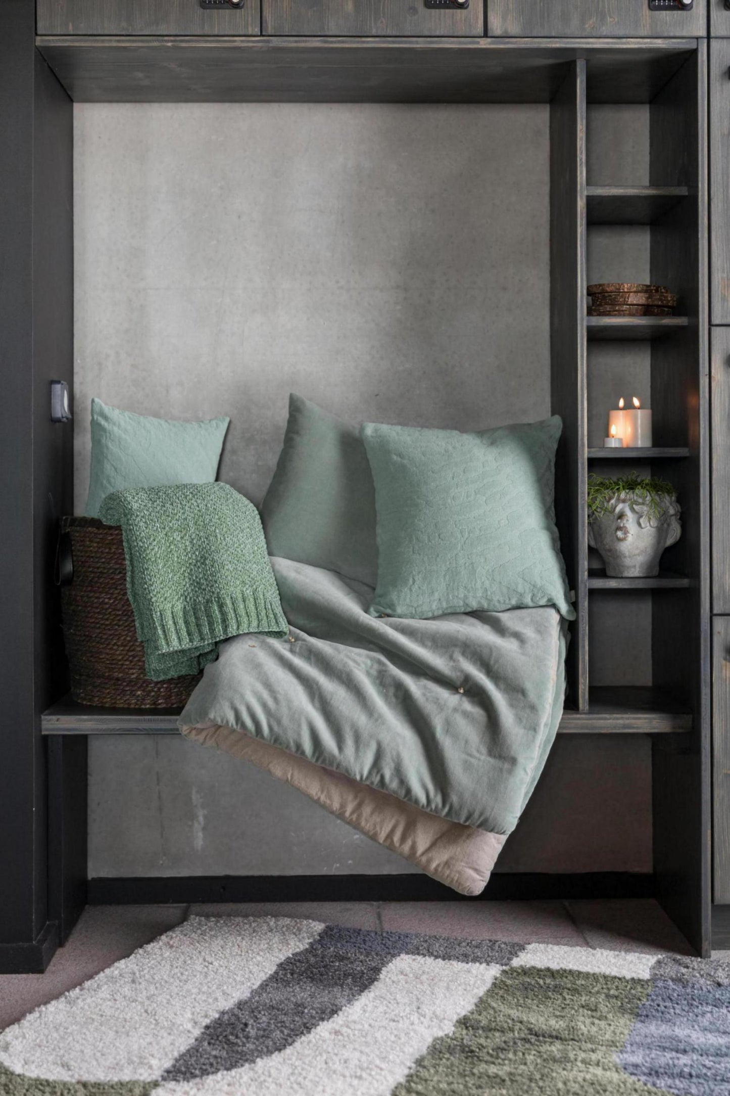 Einfarbiger Bettlaeufer Elise Opaline 90 X 240