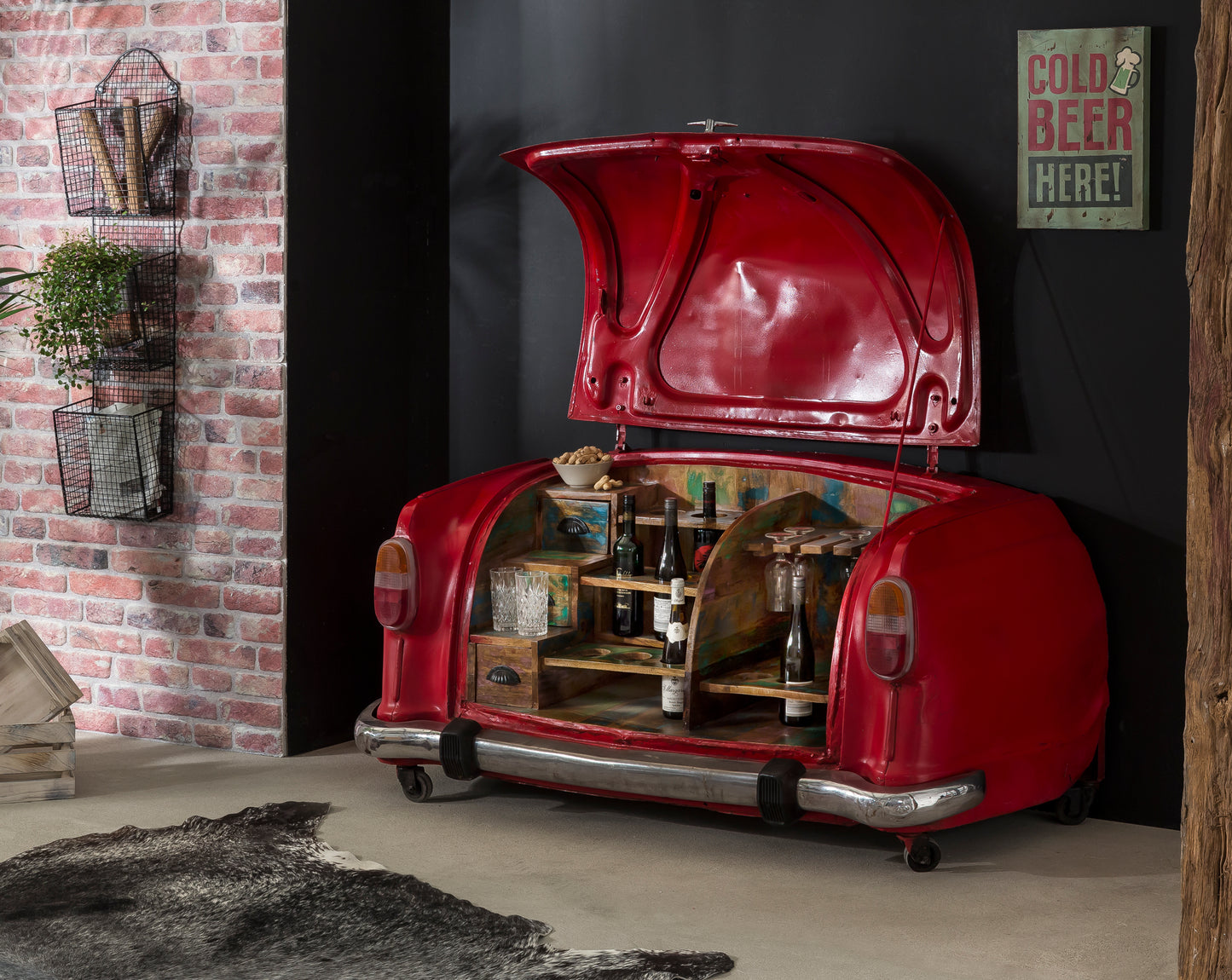 Korbregal   3 Koerbe zur Wandmontage