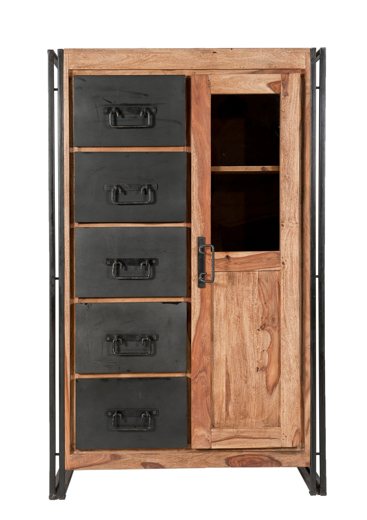 Brotschrank   1 Tuer 5 Schubladen 3 Boeden Schublade innen  32x36x21 cm feste Boeden Fachmasse 375x405x 28 cm
