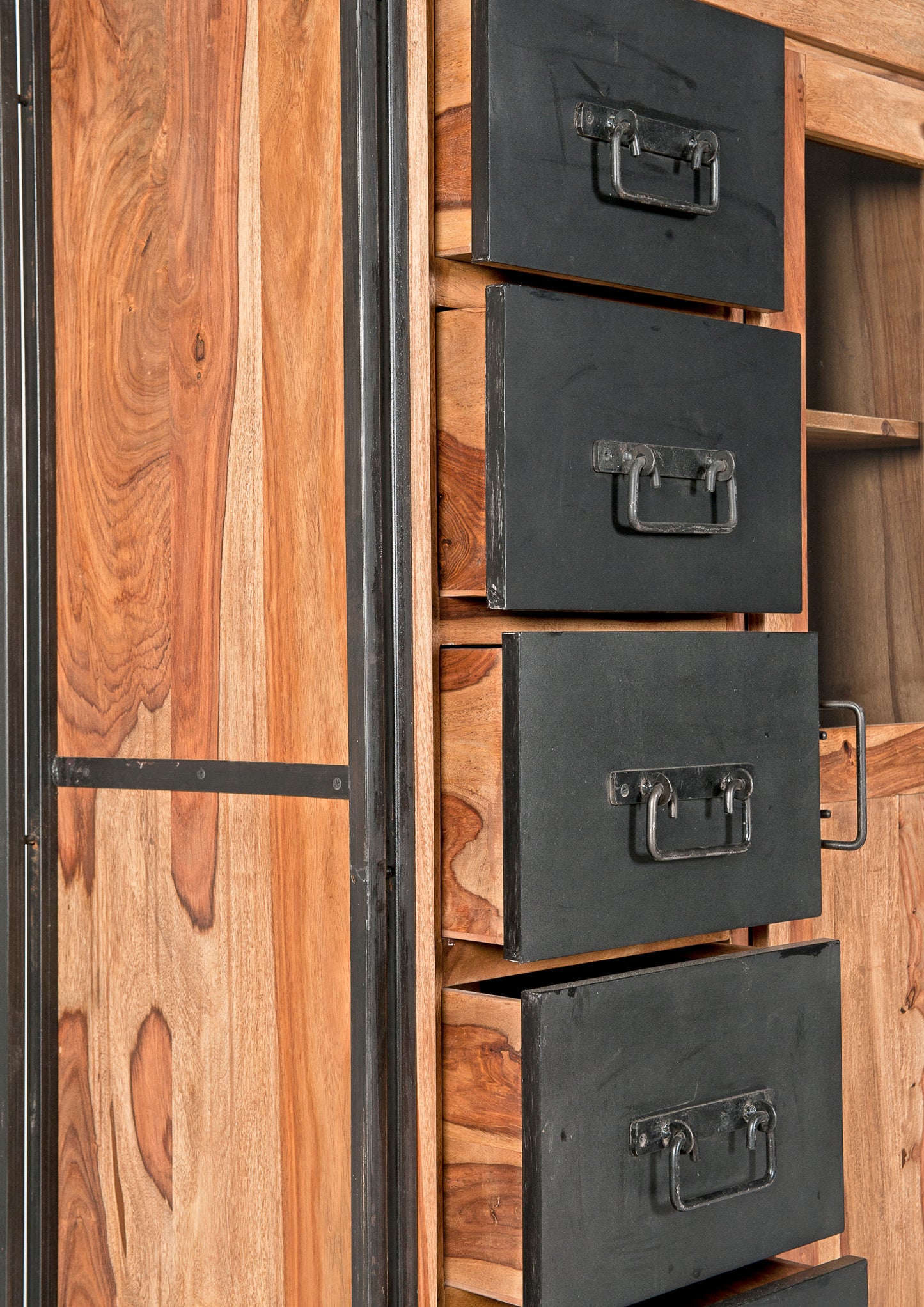 Brotschrank   1 Tuer 5 Schubladen 3 Boeden Schublade innen  32x36x21 cm feste Boeden Fachmasse 375x405x 28 cm