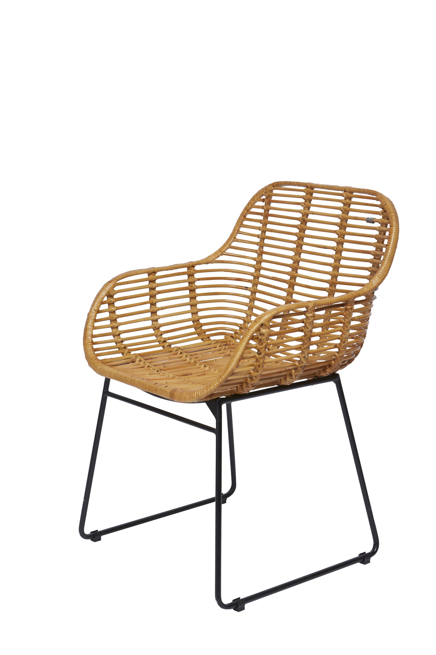 Tom Tailor Armlehnstuhl 2er-Set   T-Rattan Dining Chair mit Kufengestell TOM TAILOR Metallring oben rechts  Sitzhoehe 46 cm Sitzbreite 45 cm Sitztiefe 46 cm Armlehnhoehe 66 cm