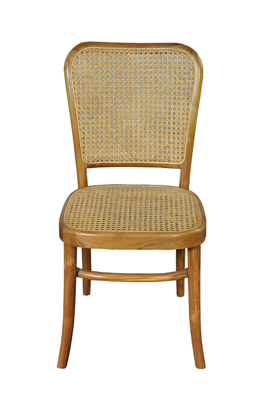 Stuhl mit Rattan-Geflecht Sitzhoehe 46 cm Sitztiefe 42 cm Sitzbreite 44 cm