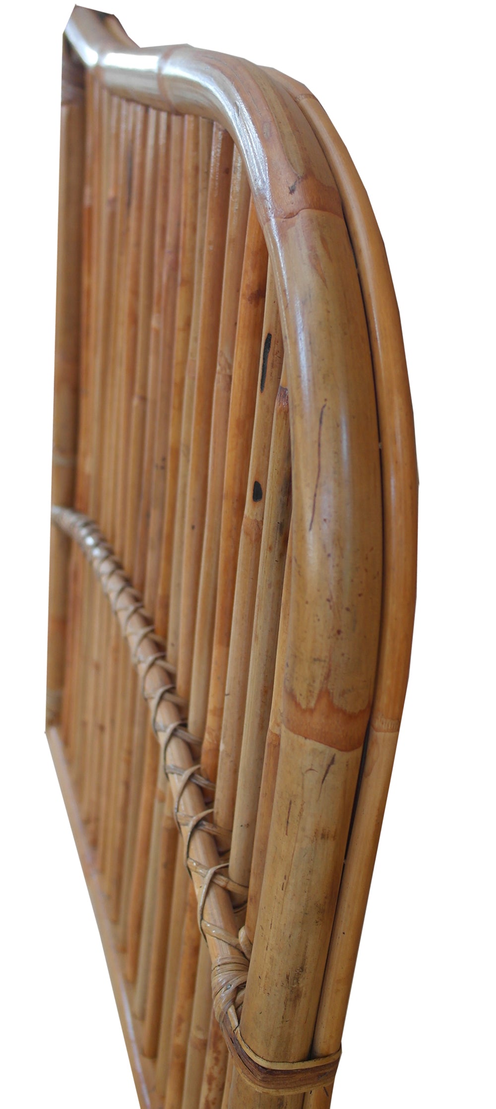 Bett-Kopfteil aus Rattan Fusshoehe  40 cm