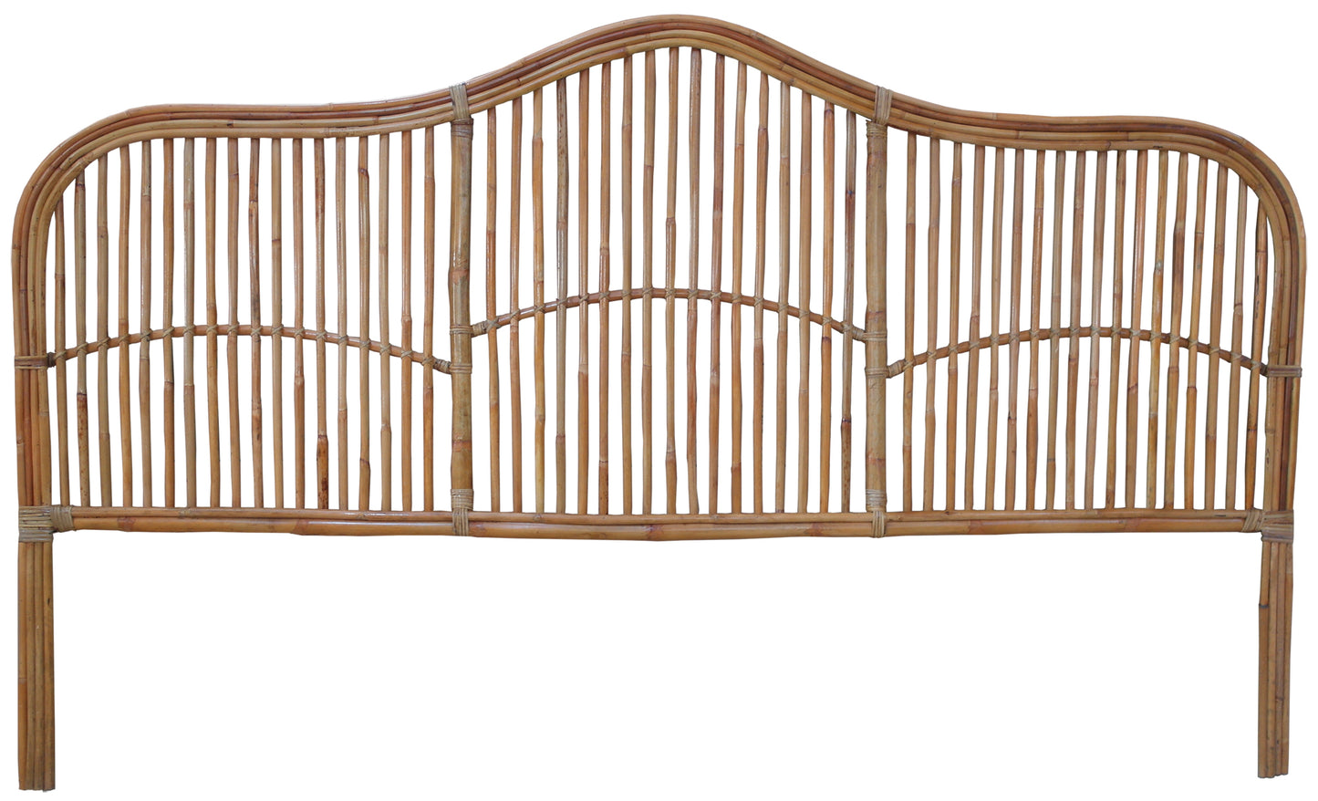 Bett-Kopfteil aus Rattan Fusshoehe  40 cm