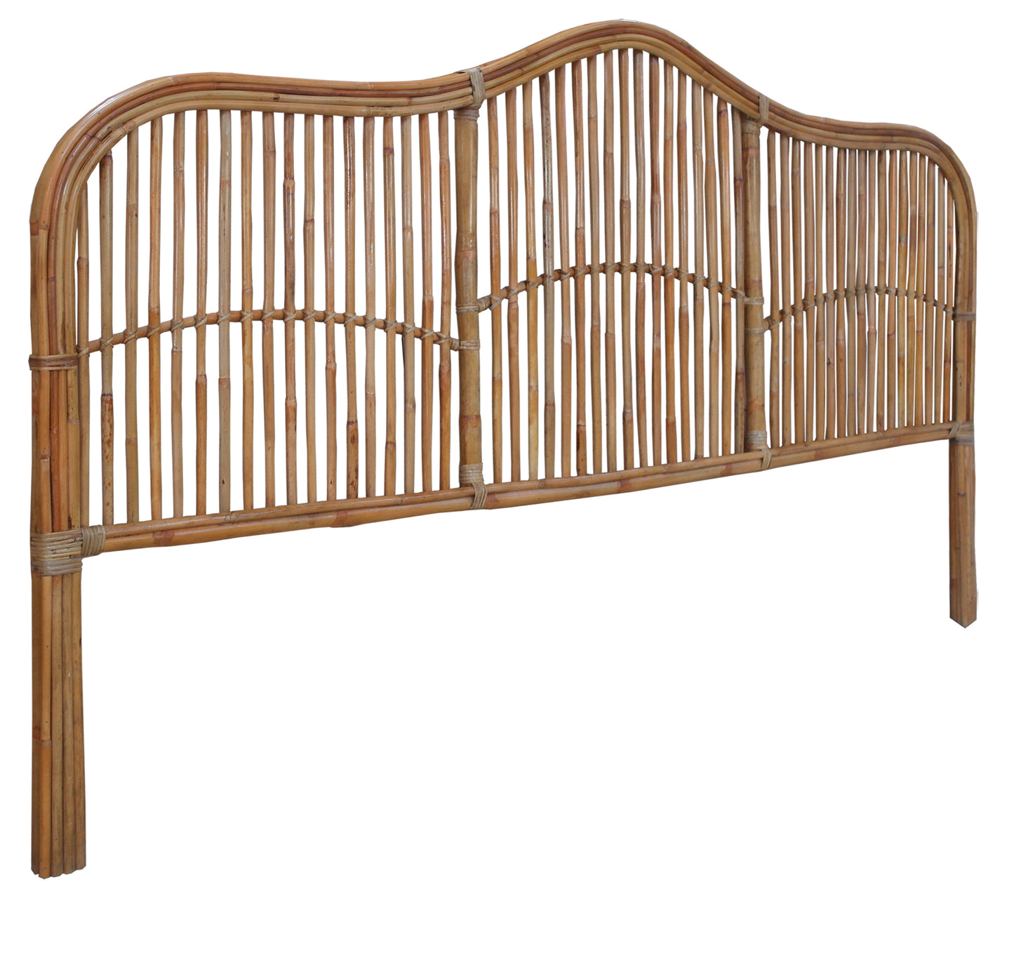 Bett-Kopfteil aus Rattan Fusshoehe  40 cm