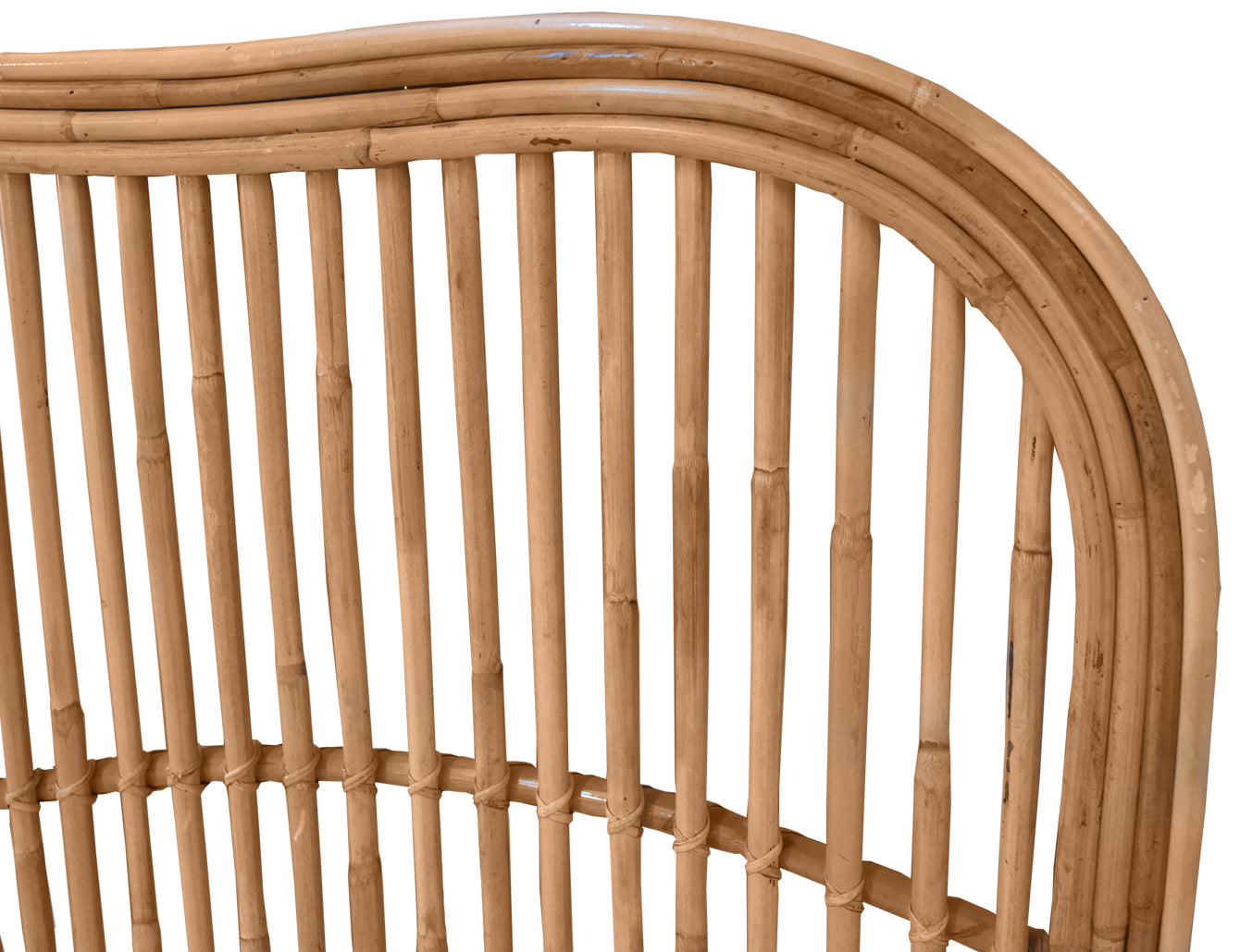 Bett-Kopfteil aus Rattan Fusshoehe  40 cm