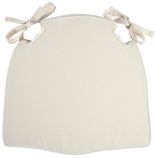 Stuhlkissen mit Baendern 60 Prozent Polyester 40 Prozent Baumwolle Hoehe des Kissens  ca  5 cm Mass schmale Seite hinten  ca  28 cm