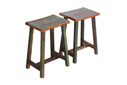 Klapptisch mit 2 Hockern zum Wandschrank zusammenklappbar innen 7 Faecher Masse des Hockers 36x255x50 cm Hoehe des Tischs 77 cm Fachmasse 275x23x18 cm und 55x23x18 cm