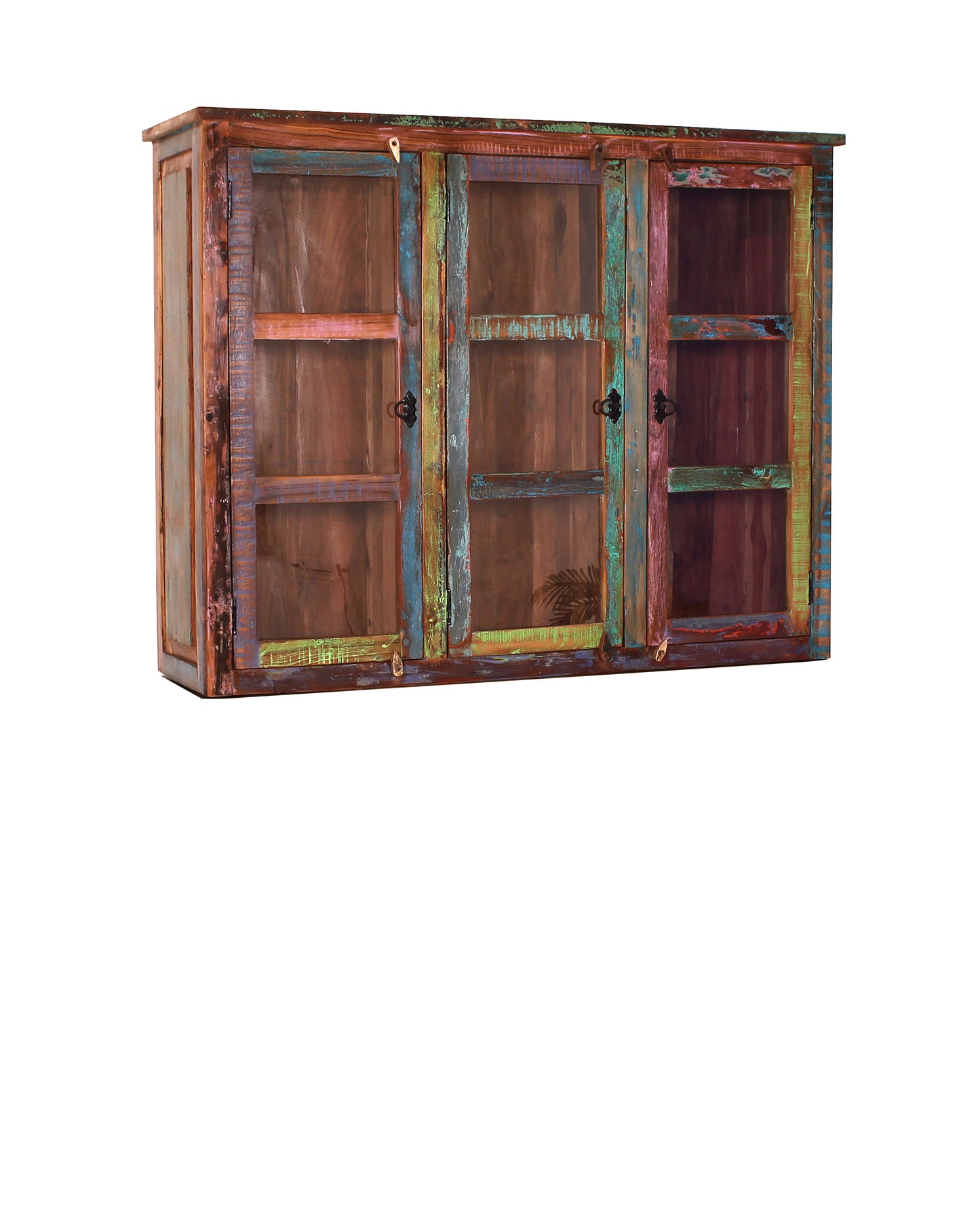 Schrankaufsatz 3 Tueren mit Glaseinsatz passend fuer Sideboard 09103-98