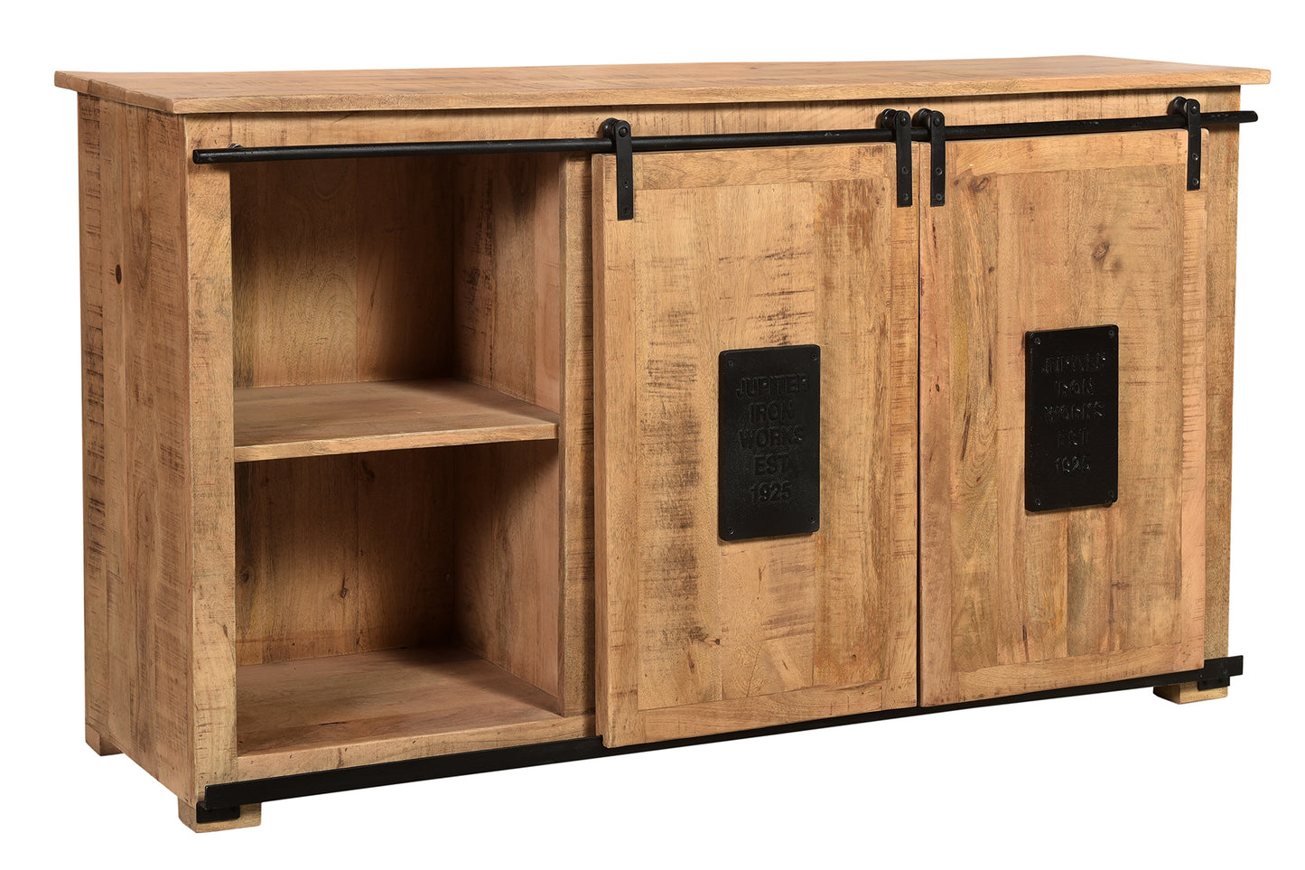 Sideboard 2 Schiebetueren 4 Schubladen Schubladenmasse 28x37x128 cm hinter den Tueren je 1 fester Boden Fachmasse 47x33x325 cm