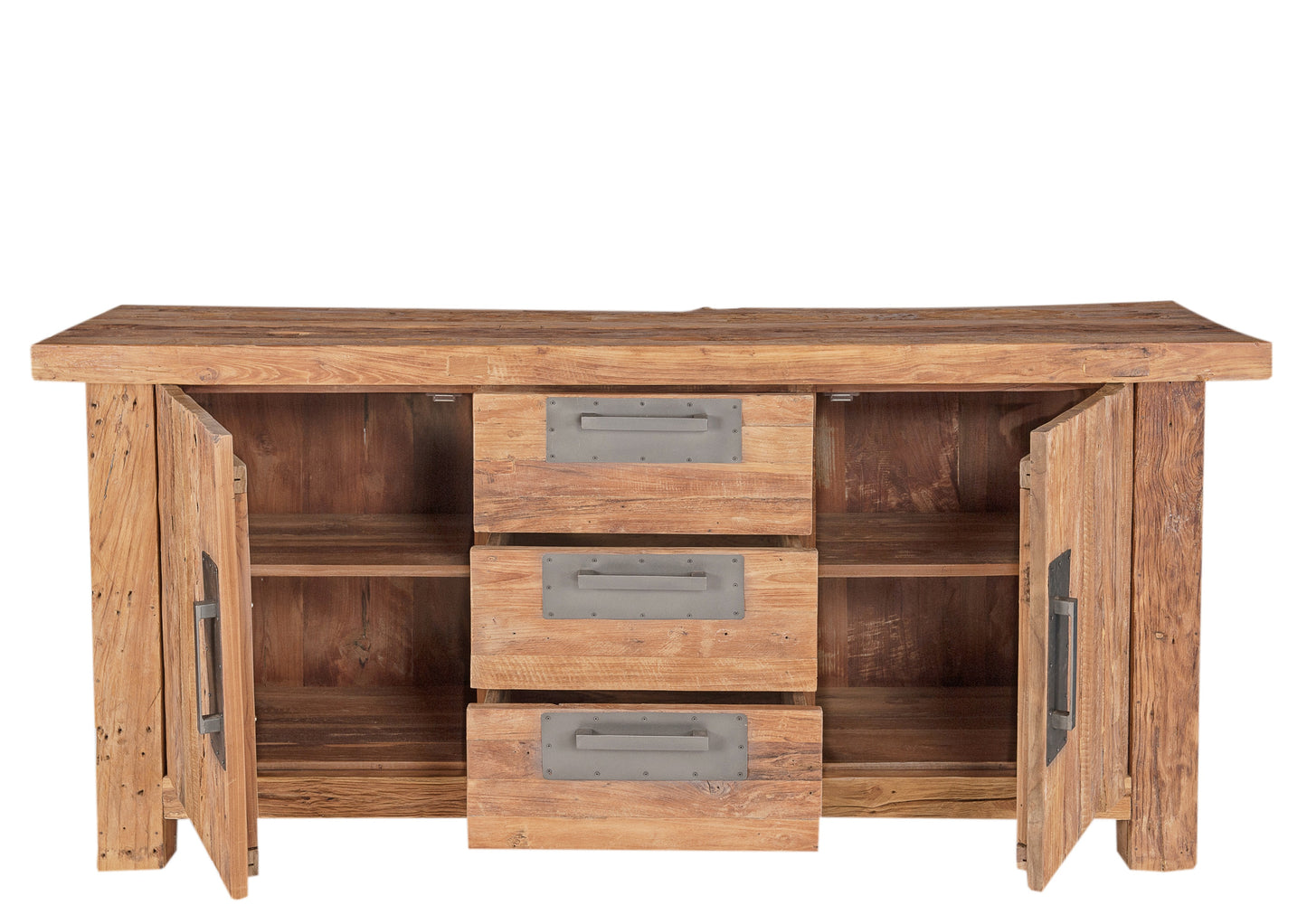 Sideboard   3 Schubladen 2 Tueren Schubladenschienen aus Holz Schubladeninnenmass (BxTxH)  45x335x16 cm