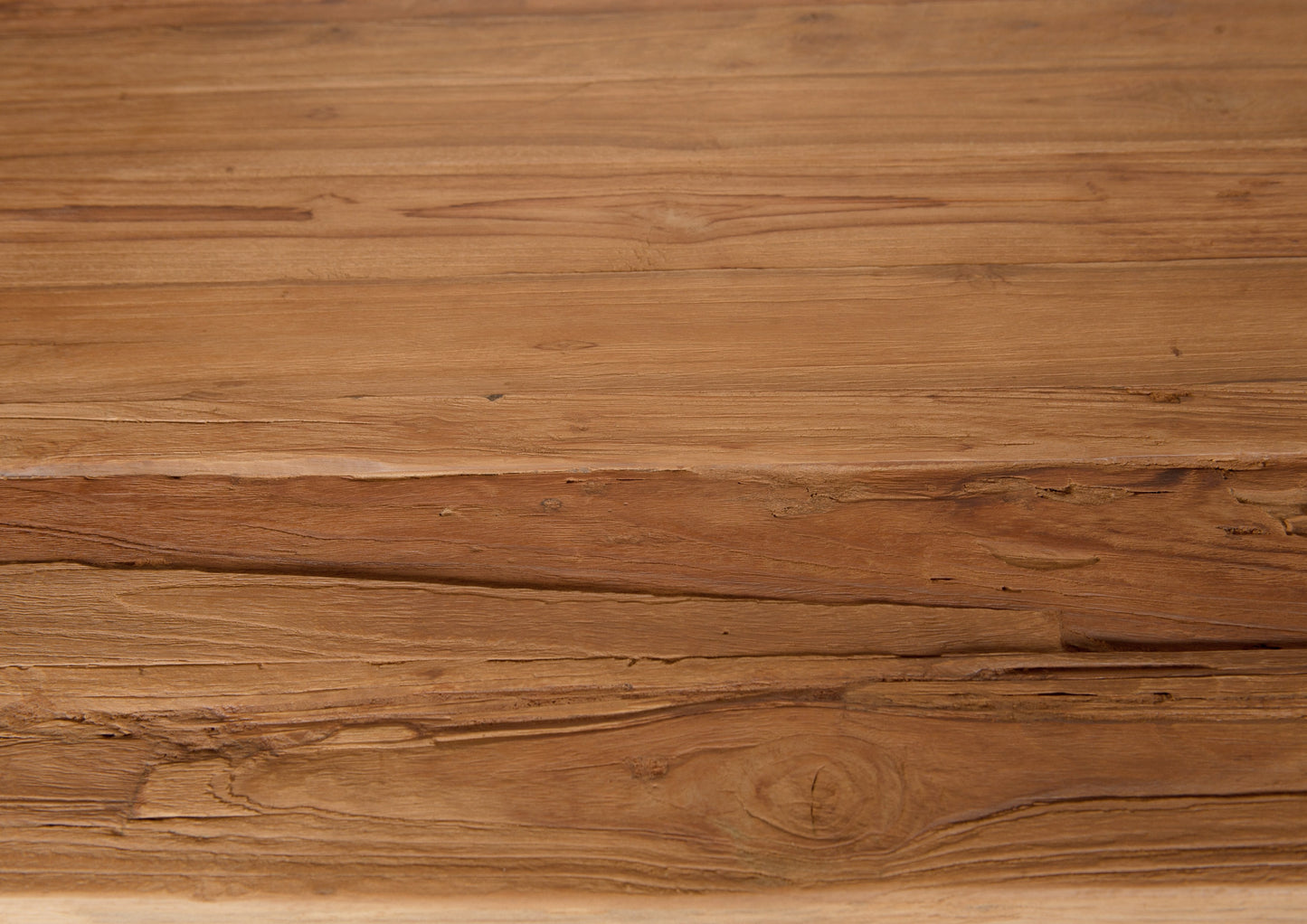Tisch 200x100 cm recyceltes Teak natur mit schwarzem Kufengestell Plattenstaerke 20 mm auf 50 mm aufgedoppelt Abstand Gestell bis kurze Seite 255 cm Abstand Gestell bis lange Seite 125 cm Gestellbreite 6 cm