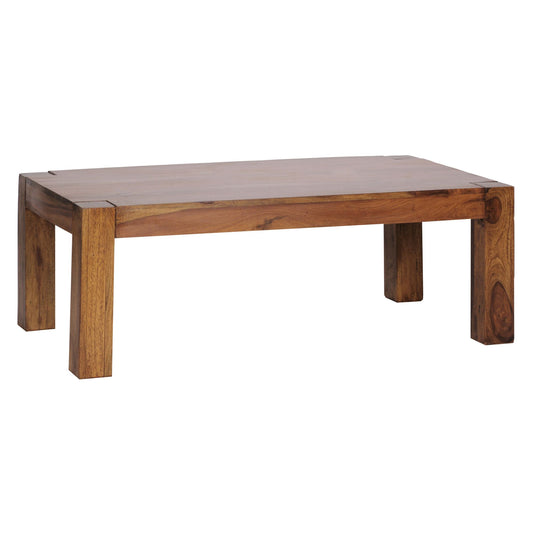 Couchtisch  Massiv Holz Sheesham 110cm breit Wohnzimmer Tisch Design dunkel braun Landhaus Stil Beistelltisch