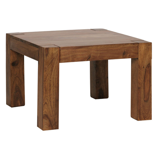 Couchtisch Massiv Holz Sheesham 60 cm breit Wohnzimmer Tisch Design dunkel braun Landhaus Stil Beistelltisch