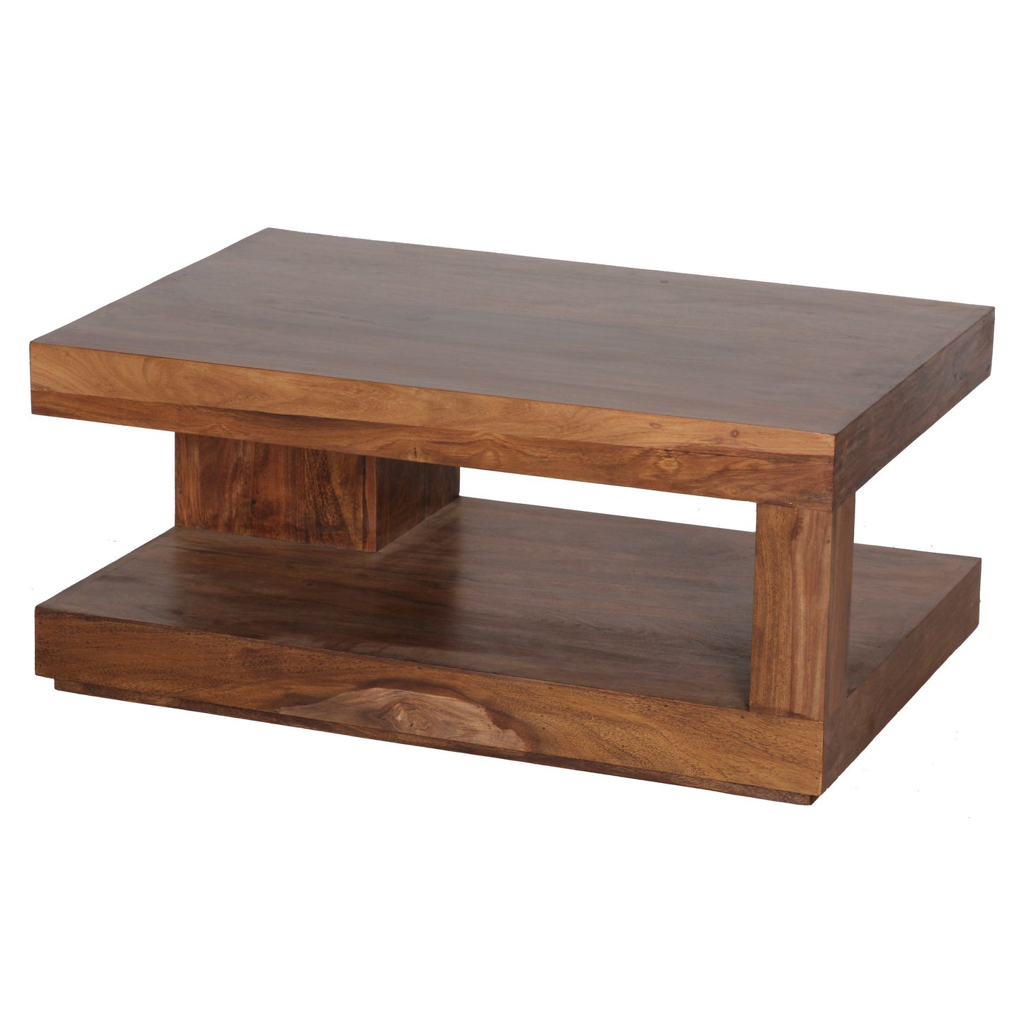 Couchtisch Sheesham Massivholz 90 mal 60 mal 40 cm Wohnzimmertisch braun Wohnzimmermoebel modern Massivholzmoebel Echtholz