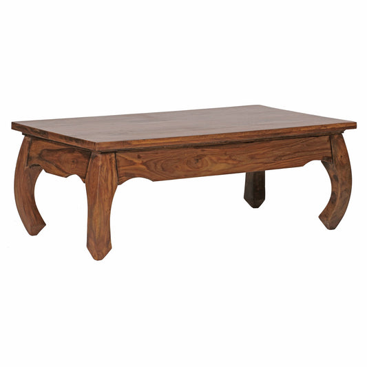 Couchtisch Massiv Holz Sheesham 110 cm breit Wohnzimmer Tisch Design dunkel braun Landhaus Stil Beistelltisch