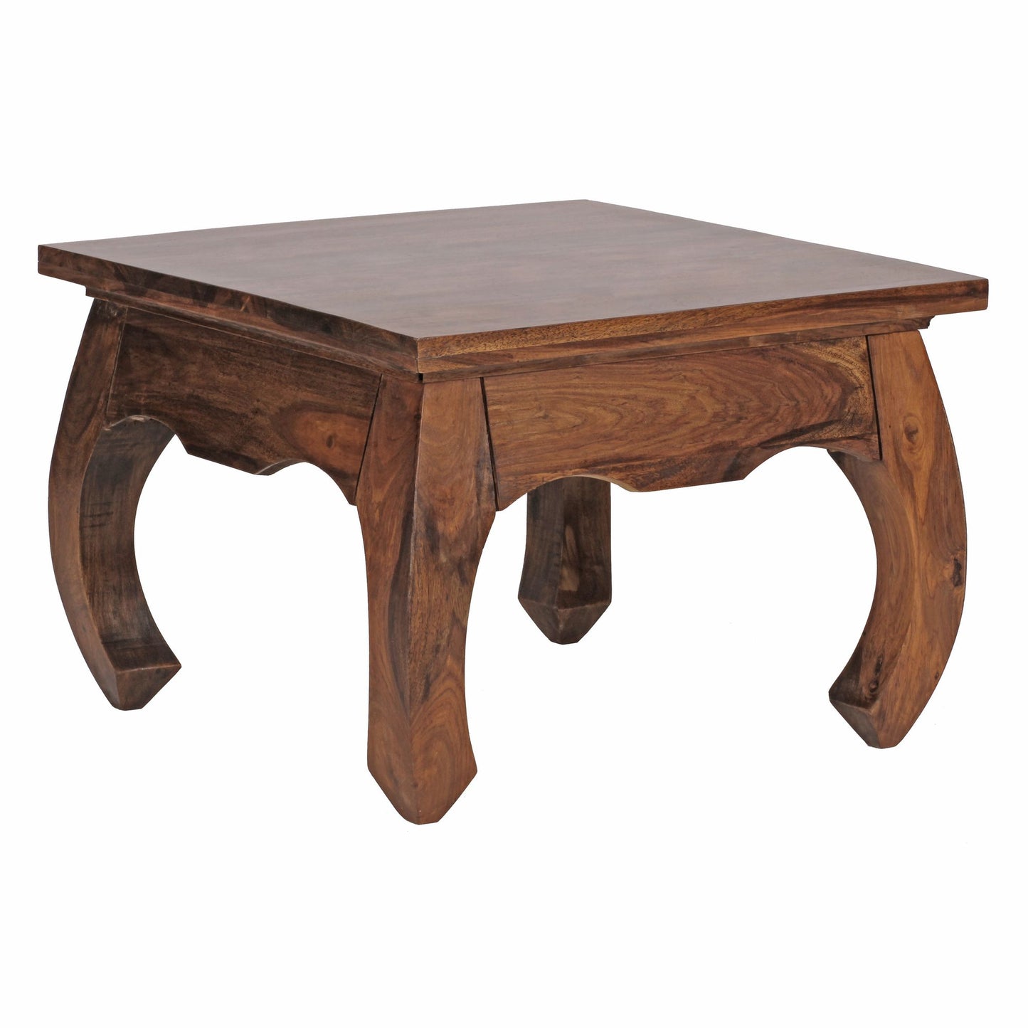 Couchtisch Massiv Holz Sheesham 60 cm breit Wohnzimmer Tisch Design dunkel braun Landhaus Stil Beistelltisch