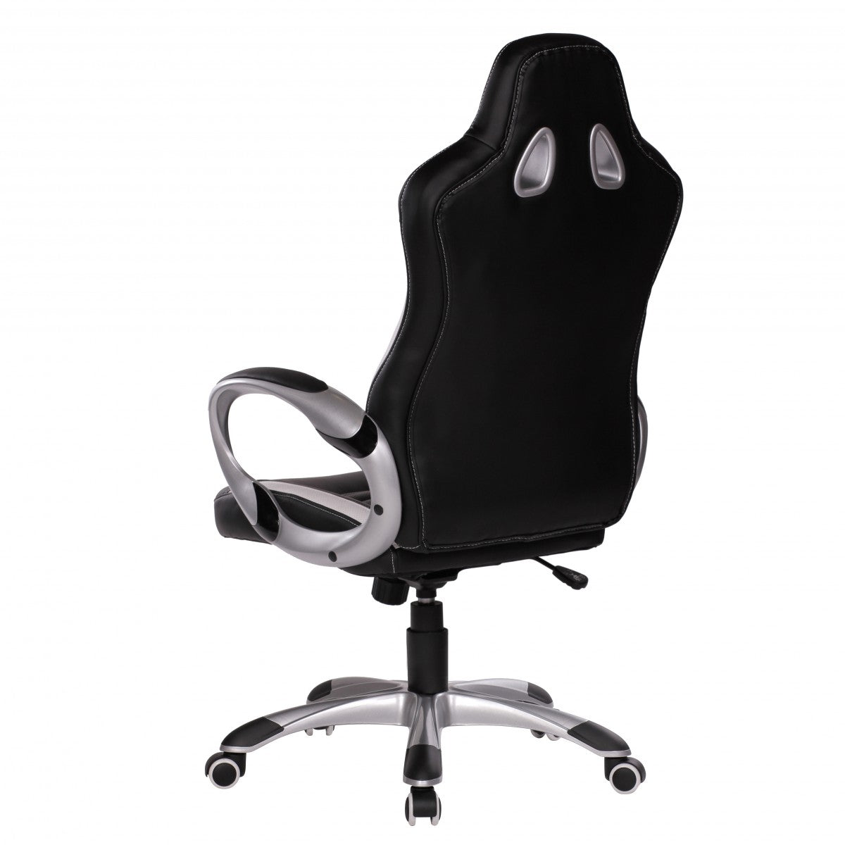 Buerostuhl SPA Leder Optik Schwarz Gaming Chefsessel mit Armlehne gepolstert 110 kg Sport Sitz Drehstuhl Kopfstuetze Race Schreibtischstuhl Gamer Design Modern Drehsessel Racing