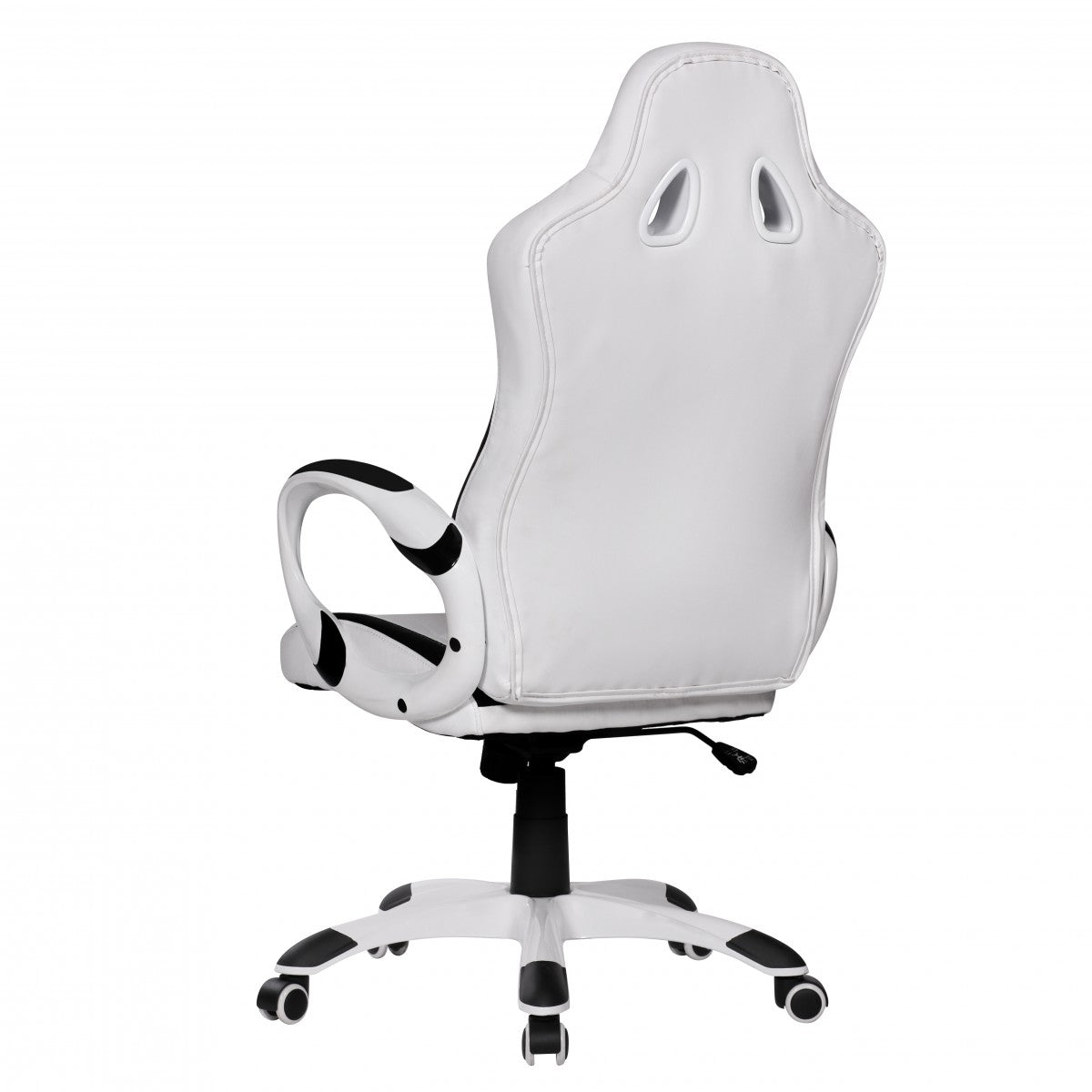 Buerostuhl SPA Weiss Gaming Chefsessel mit Armlehne gepolstert 110 kg Sport Sitz Drehstuhl Kopfstuetze Race Schreibtischstuhl Gamer Design Modern Drehsessel Racing