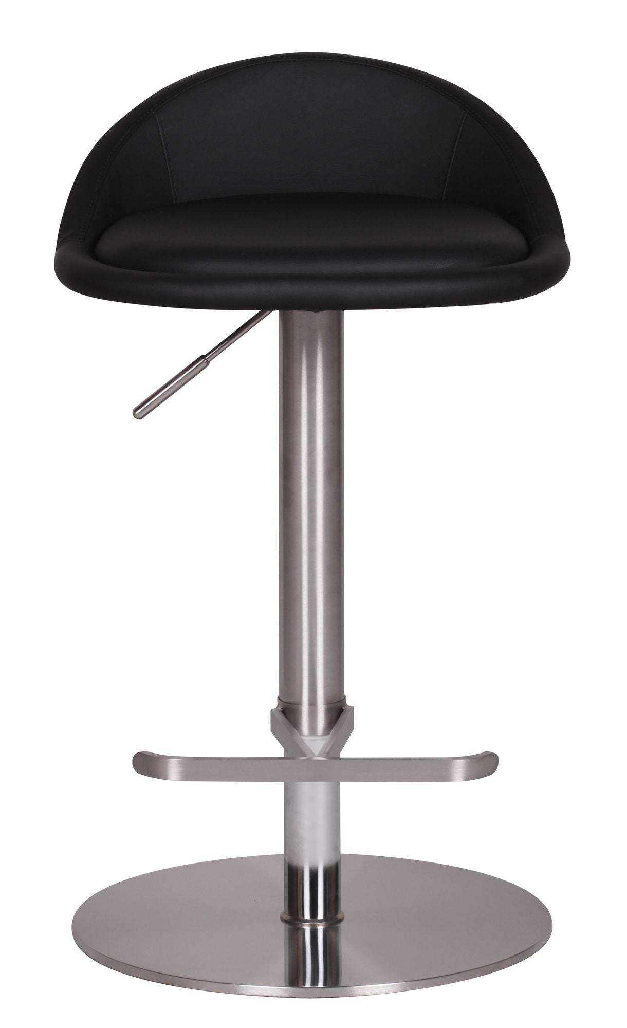 Barhocker WL1.281 Schwarz Edelstahl hoehenverstellbare Sitzhoehe 54 79 cm Design Barstuhl mit Rueckenlehne Bistrohocker Barsitz Gepolstert Thekenhocker 360° Drehbar Tresenstuhl Modern
