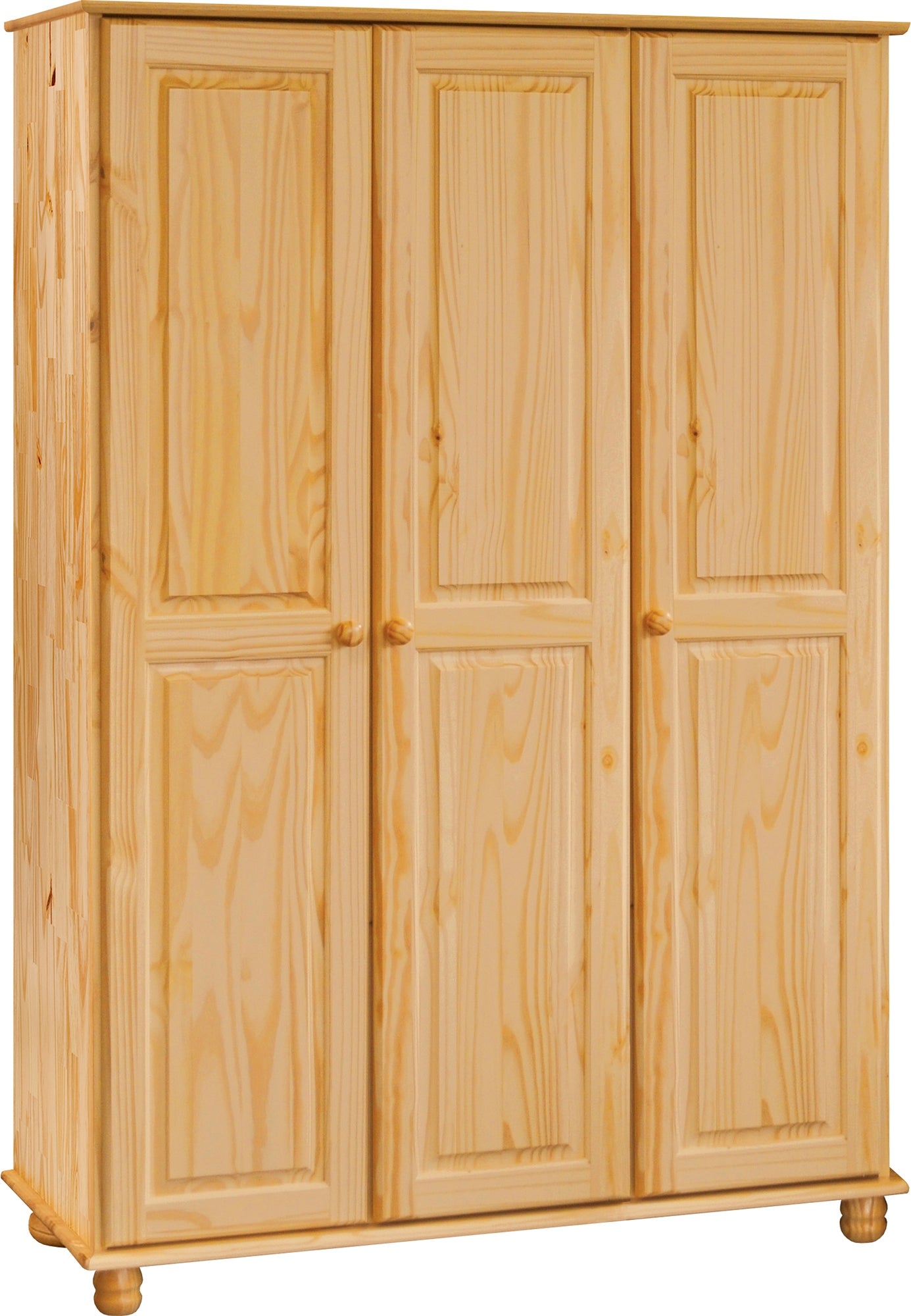 Kleiderschrank 3 Tueren links 1 Kleiderstange und Boeden rechts 3 variable Boeden