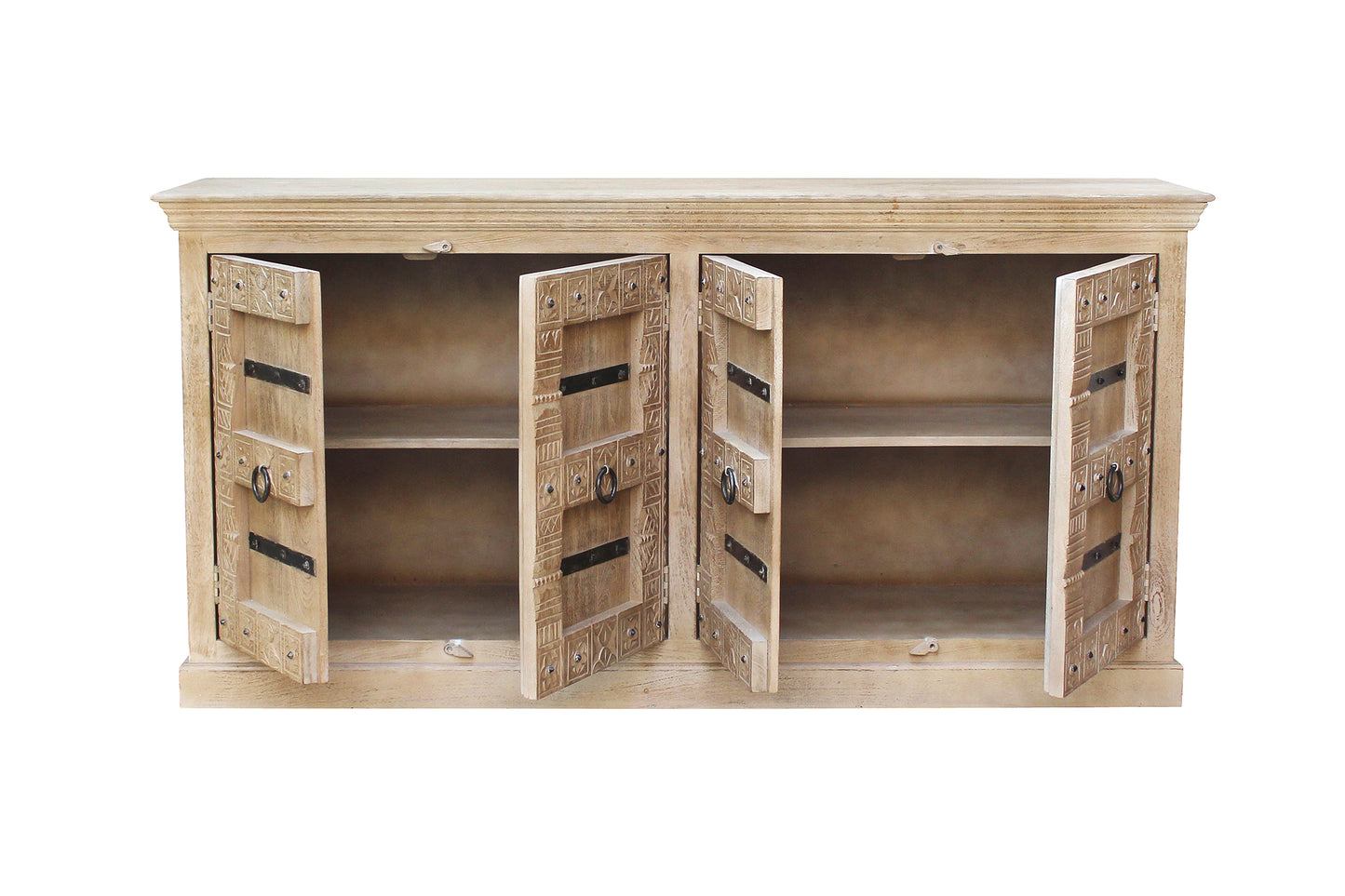 Sideboard 4 Tueren Fachinnenmasse BT 89x34 cm Hoehe oben 425 cm Hoehe unten33 cm