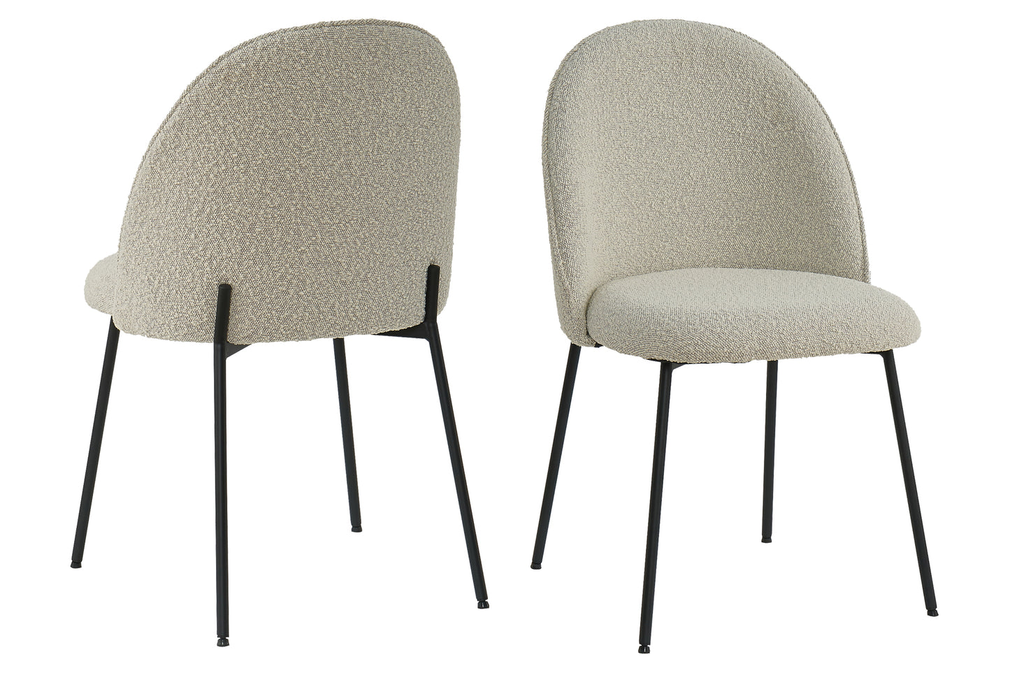 Tom Tailor Stuhl 2er-Set T-Bouclé Pad Chair gepolstert Sitzbreite  ca  495 cm Sitzhoehe  ca  465 cm Abstand zwischen den Stuhlbeinen vorne  ca  44 cm seitlich  ca  475 cm max  Belastbarkeit  ca  100 KG