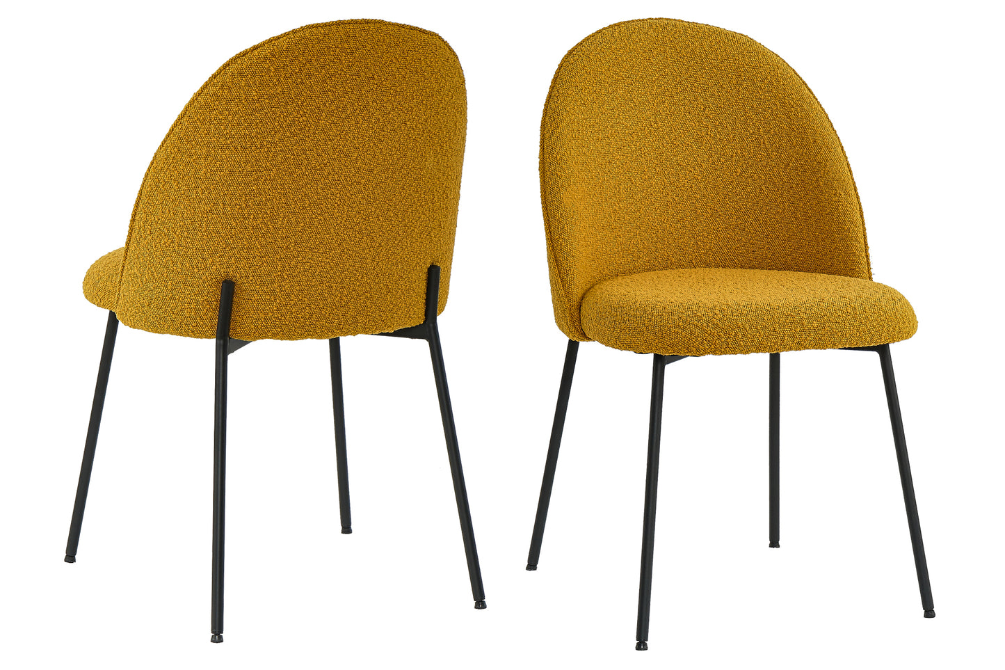 Tom Tailor Stuhl 2er-Set T-Bouclé Pad Chair gepolstert Sitzbreite  ca  495 cm Sitzhoehe  ca  465 cm Abstand zwischen den Stuhlbeinen vorne  ca  44 cm seitlich  ca  475 cm max  Belastbarkeit  ca  100 KG