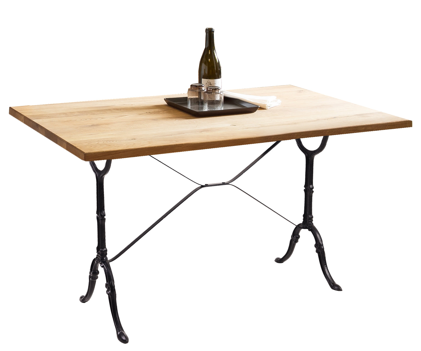 Tischplatte 120x65 cm rechteckig mit deutlicher Maserung