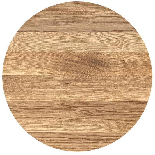 Tischplatte 60x60 cm rund mit deutlicher Maserung