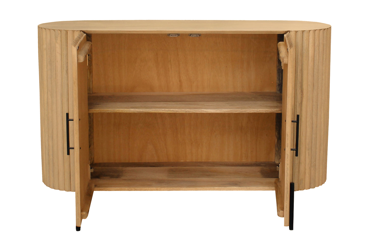 Kommode 2 Tueren 1 fester Boden hinter den Tueren Fuesse abmontiert Hoehe der Fuesse  14 cm Innenmasse der Faecher  2x ca  115x36x30 cm Masse der Tueren  ca  85x65 cm Abstand zwischen den Fuessen vorne  ca  865 cm seitlich  ca  44 cm