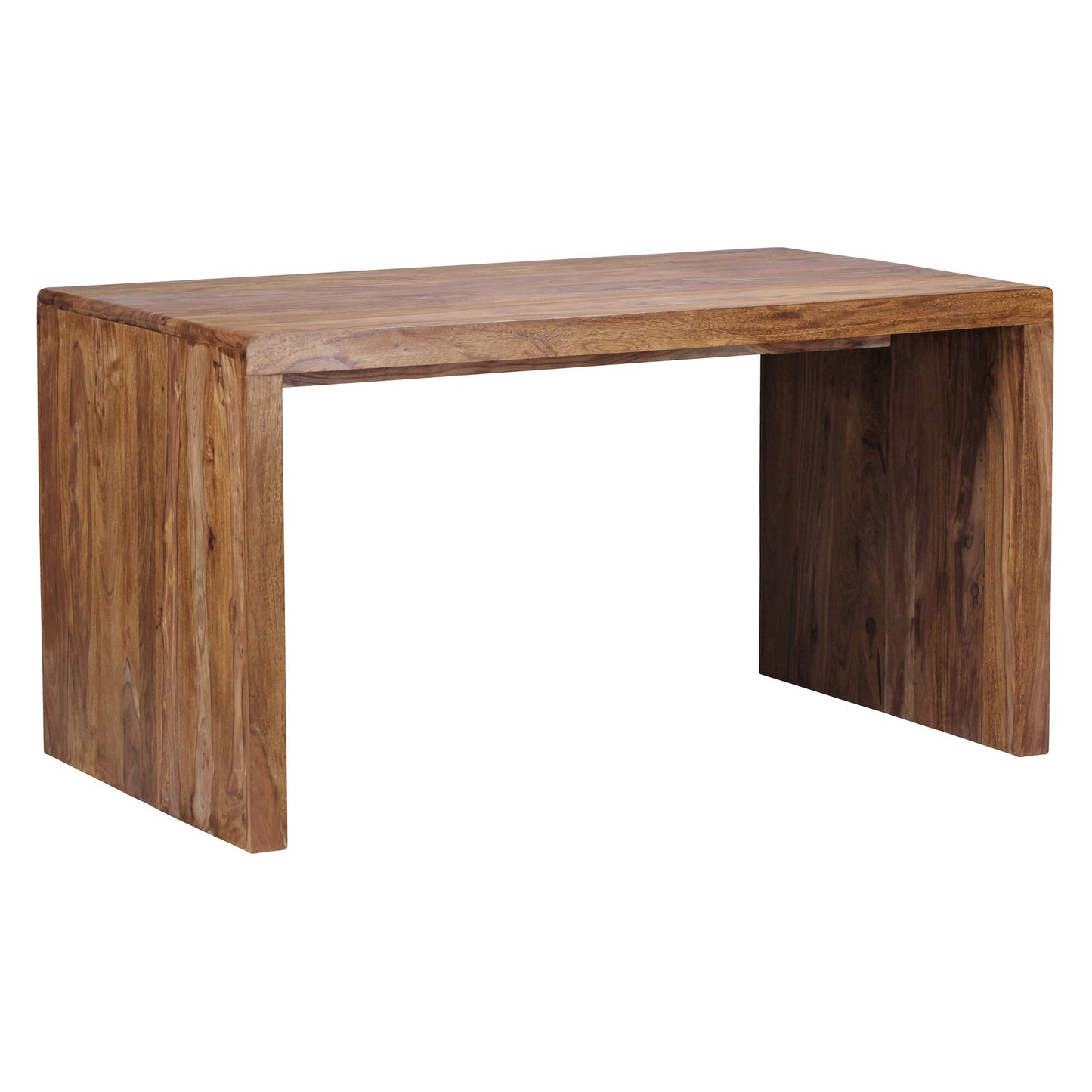 Schreibtisch BOHA Massiv Holz Sheesham Computertisch 140 cm breit Echtholz Design Ablage Buero Tisch Landhaus Stil Bueromoebel Modern Bueroeinrichtung