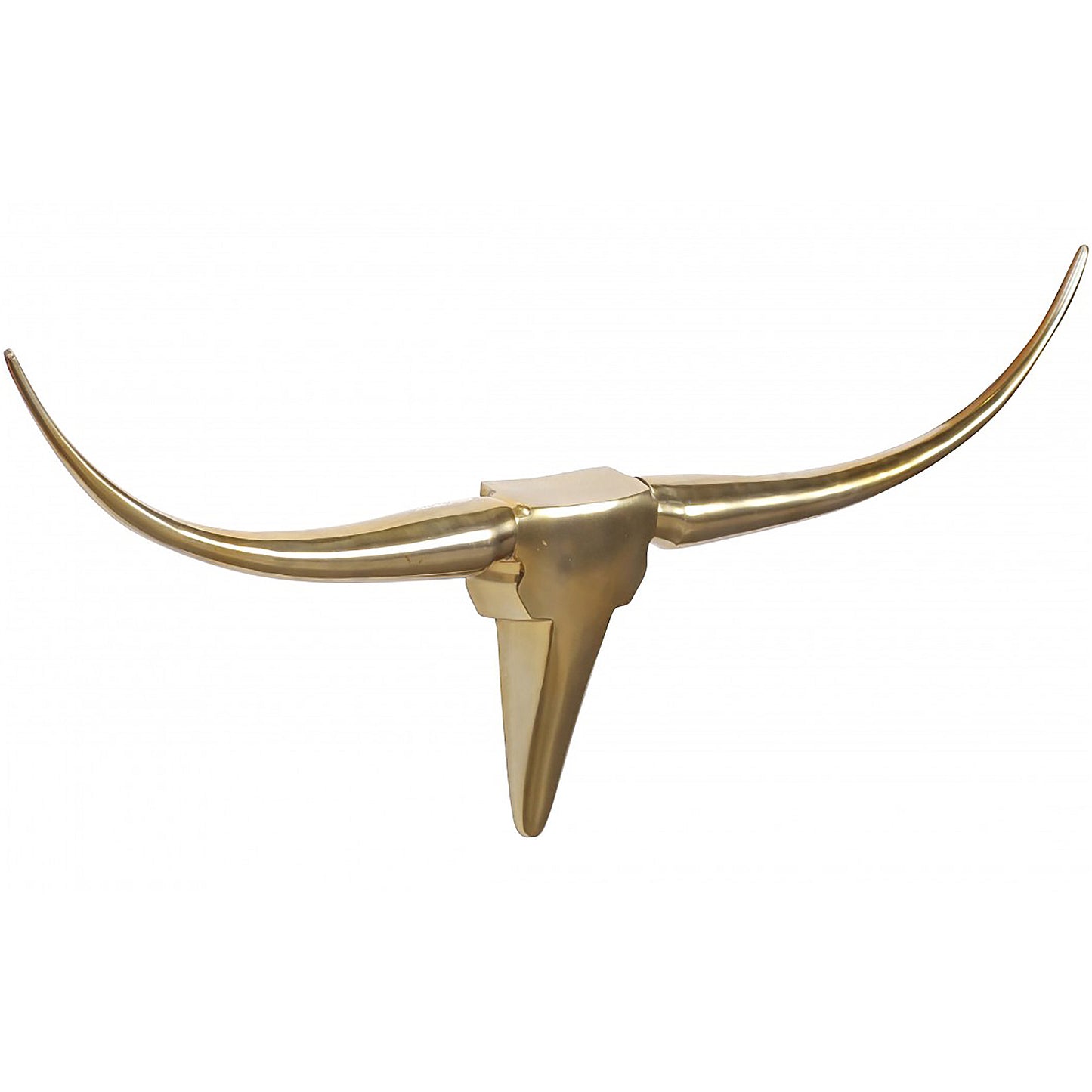 Deko Geweih Bull M WL1.392 Gold 100 cm Aluminium Design Hoerner Wanddekoration Stierkopf Horn Modern Wandskulptur Geweih Jagdtrophaee Metall Longhorn Wandschmuck Gross