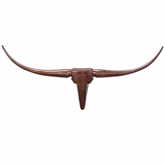 Deko Geweih Bull M WL1.394 Bronze 100 cm Aluminium Design Hoerner Wanddekoration Stierkopf Horn Modern Wandskulptur Geweih Jagdtrophaee Metall Longhorn Wandschmuck Gross