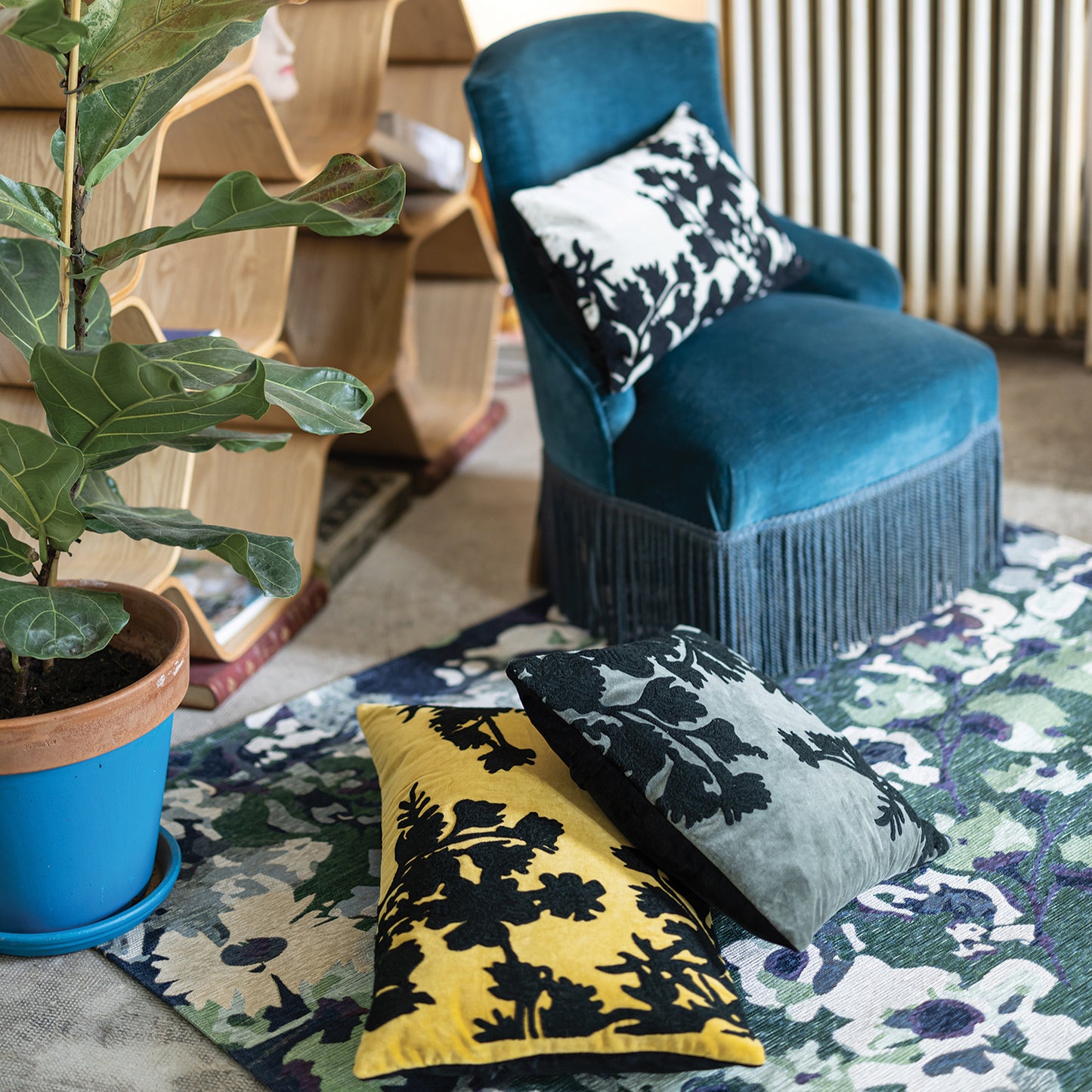 Besticktes Kissen Rosalie Brode Mirabelle 40 X 65